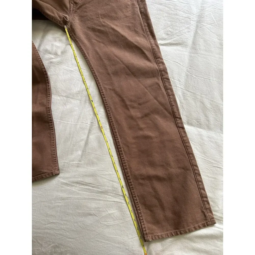 Levi’s Brown Duck Canvas Jeans Button Fly Cinch Buckle Back Relaxed Men’s 32x30